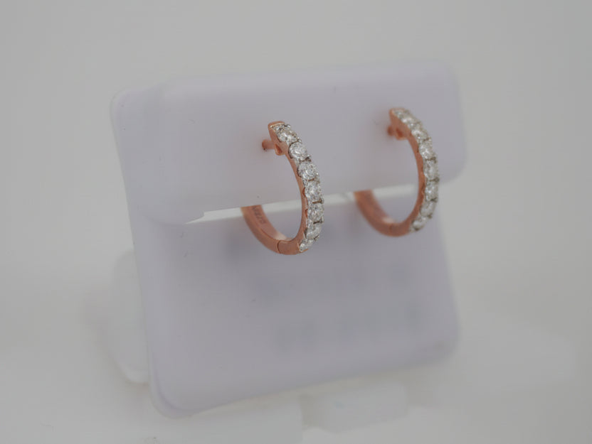 925 SILVER ROSE DIP MOISSANITE 0.61CTW EARRINGS