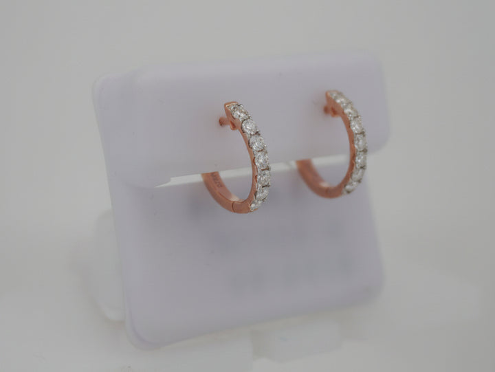 925 SILVER ROSE DIP MOISSANITE 0.61CTW EARRINGS