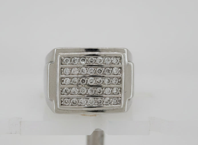 925 SILVER MENS CZ RING