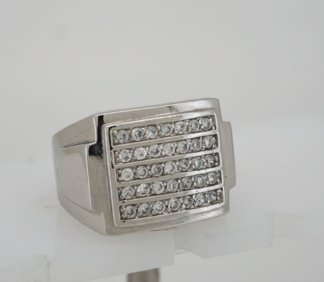925 SILVER MENS CZ RING