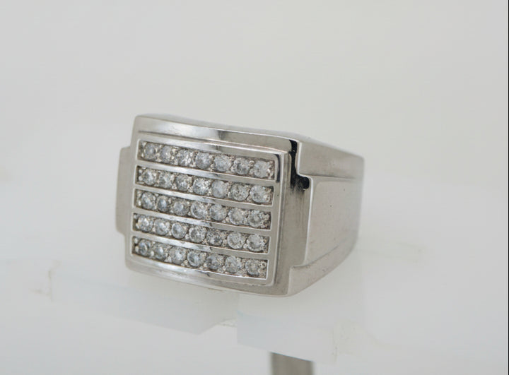 925 SILVER MENS CZ RING