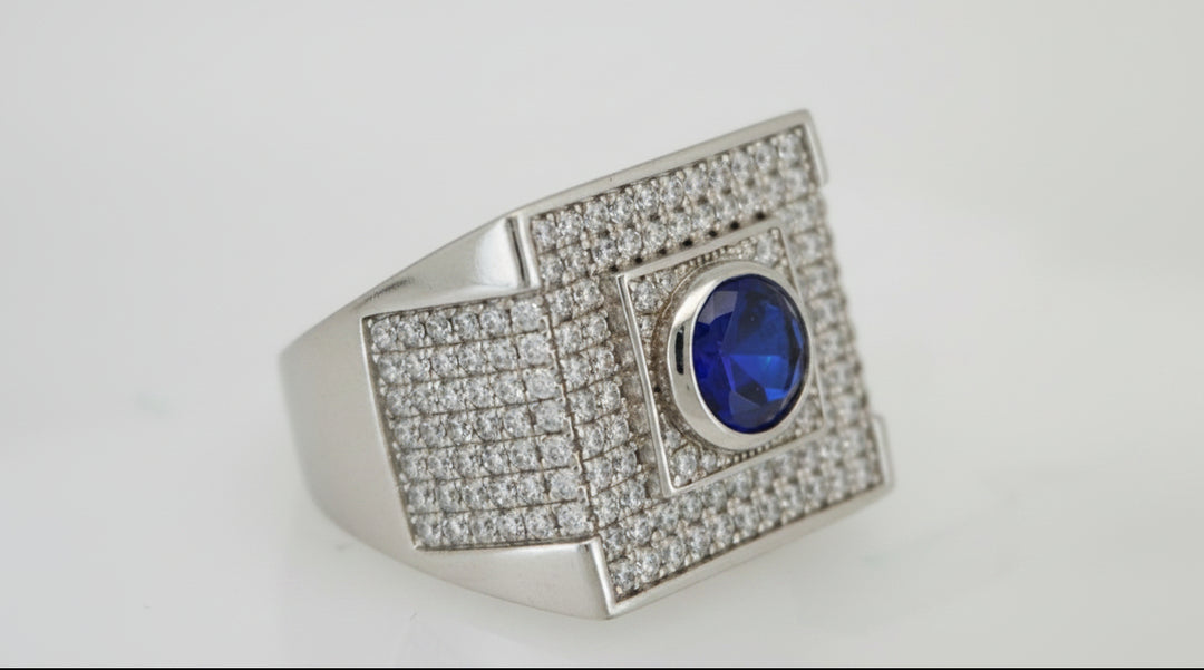 925 SILVER MENS CZ RING