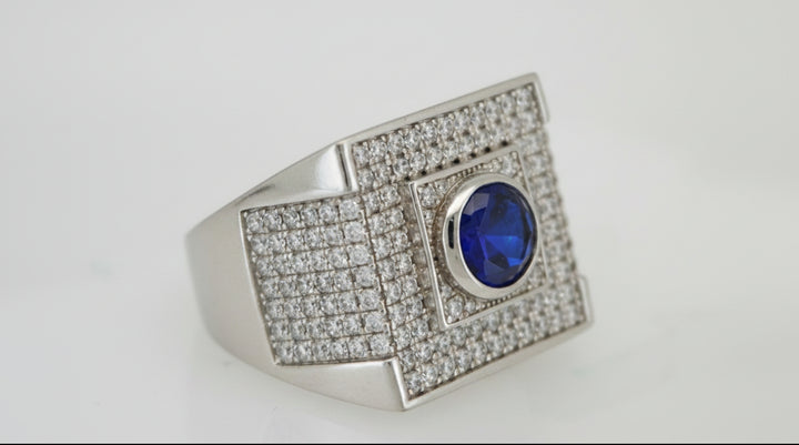925 SILVER MENS CZ RING