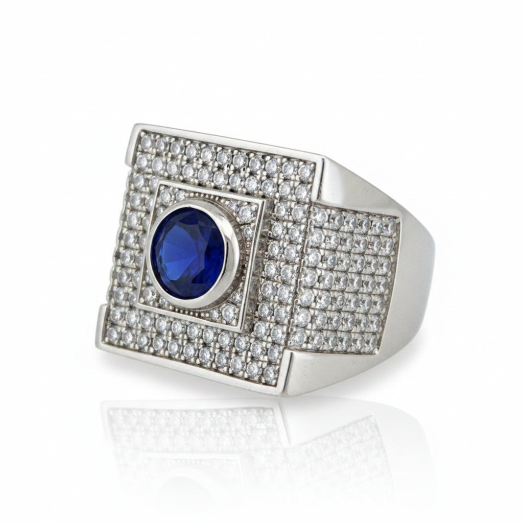 925 SILVER MENS CZ RING