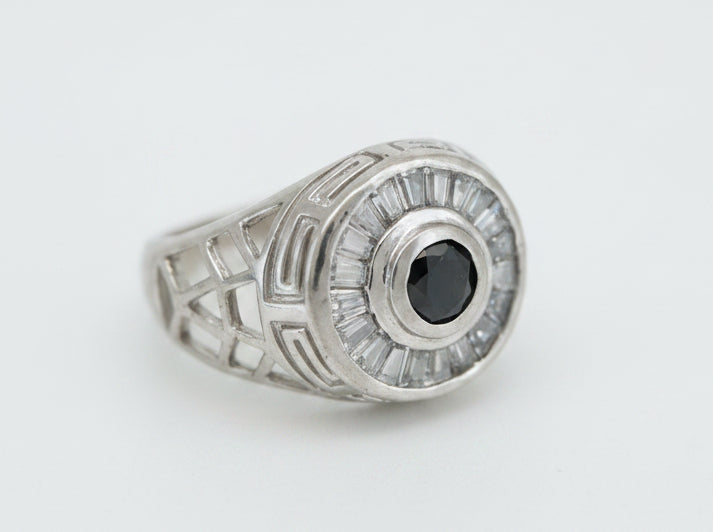 925 SILVER MENS CZ RING