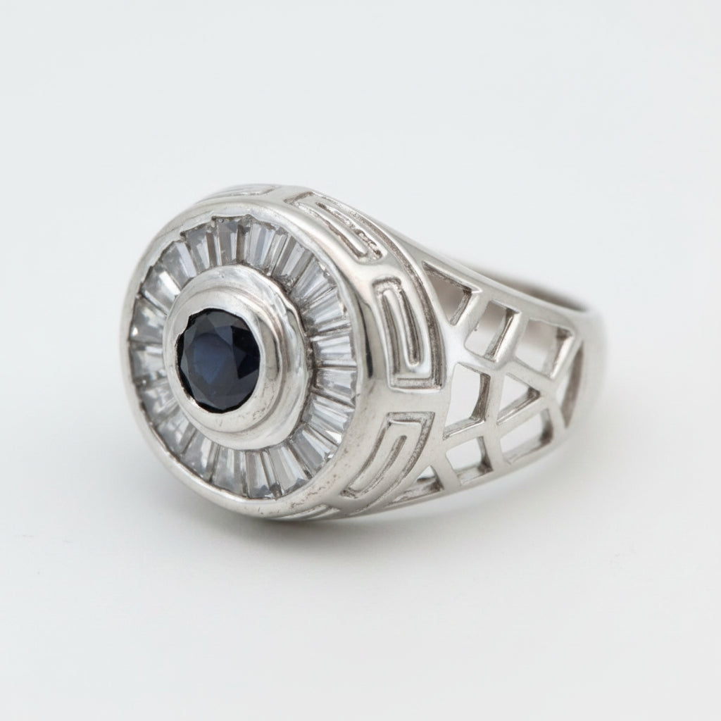 925 SILVER MENS CZ RING