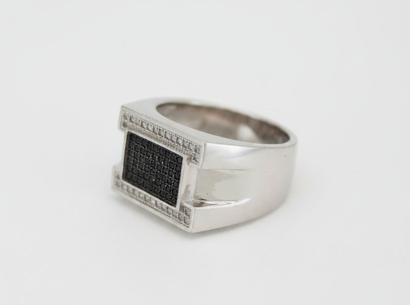 925 SILVER MENS CZ RING