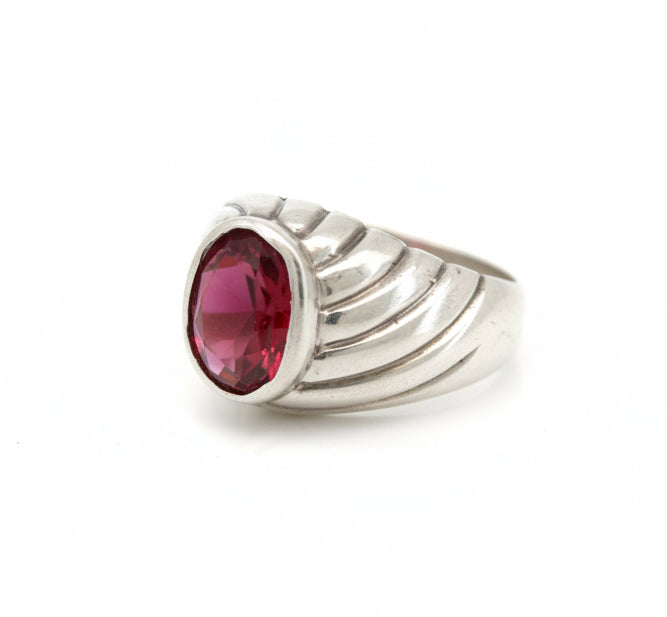 925 SILVER MENS CZ RING