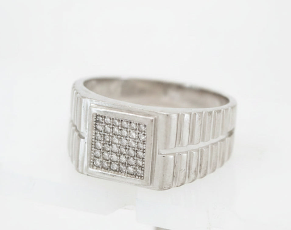 925 SILVER MENS CZ RING