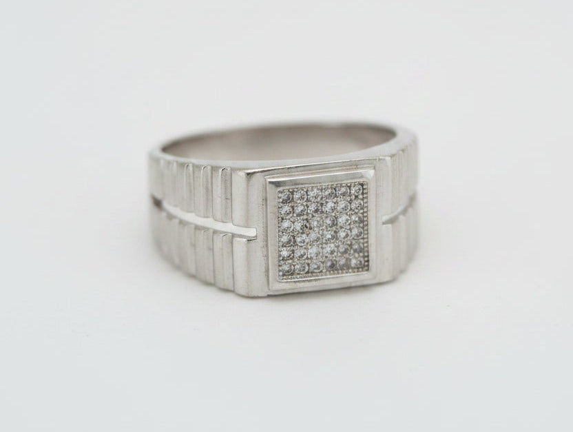 925 SILVER MENS CZ RING