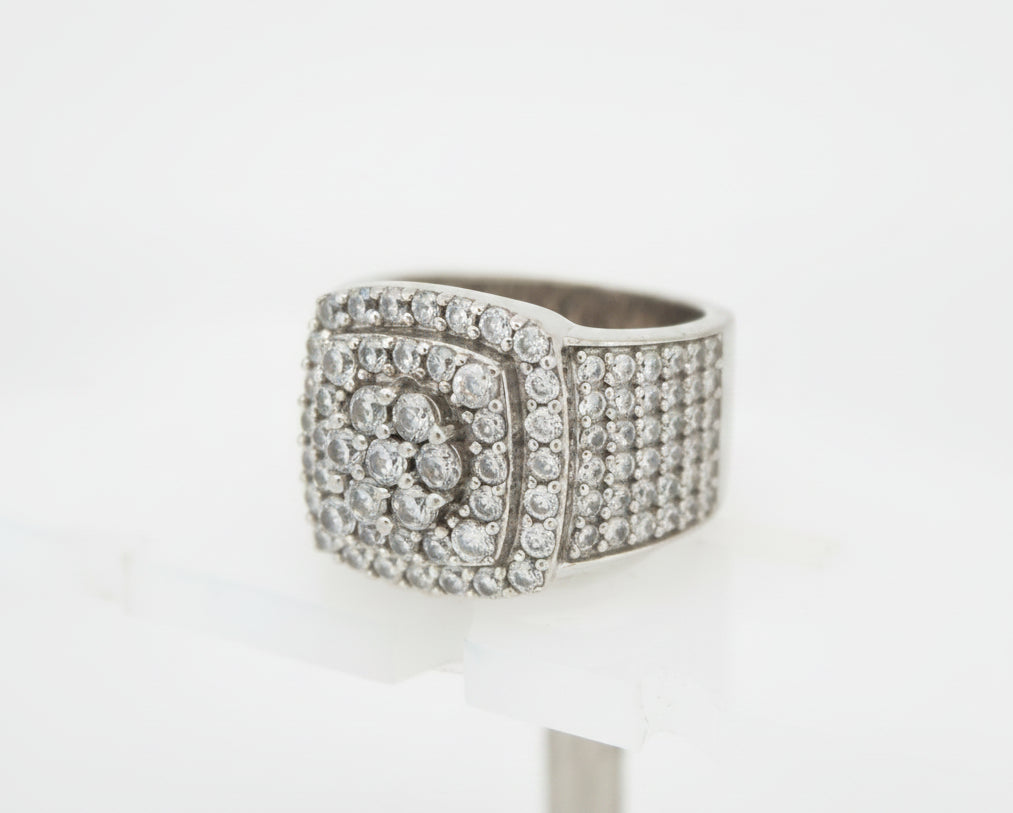 925 SILVER MENS CZ RING
