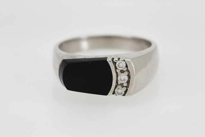 925 SILVER MENS CZ RING