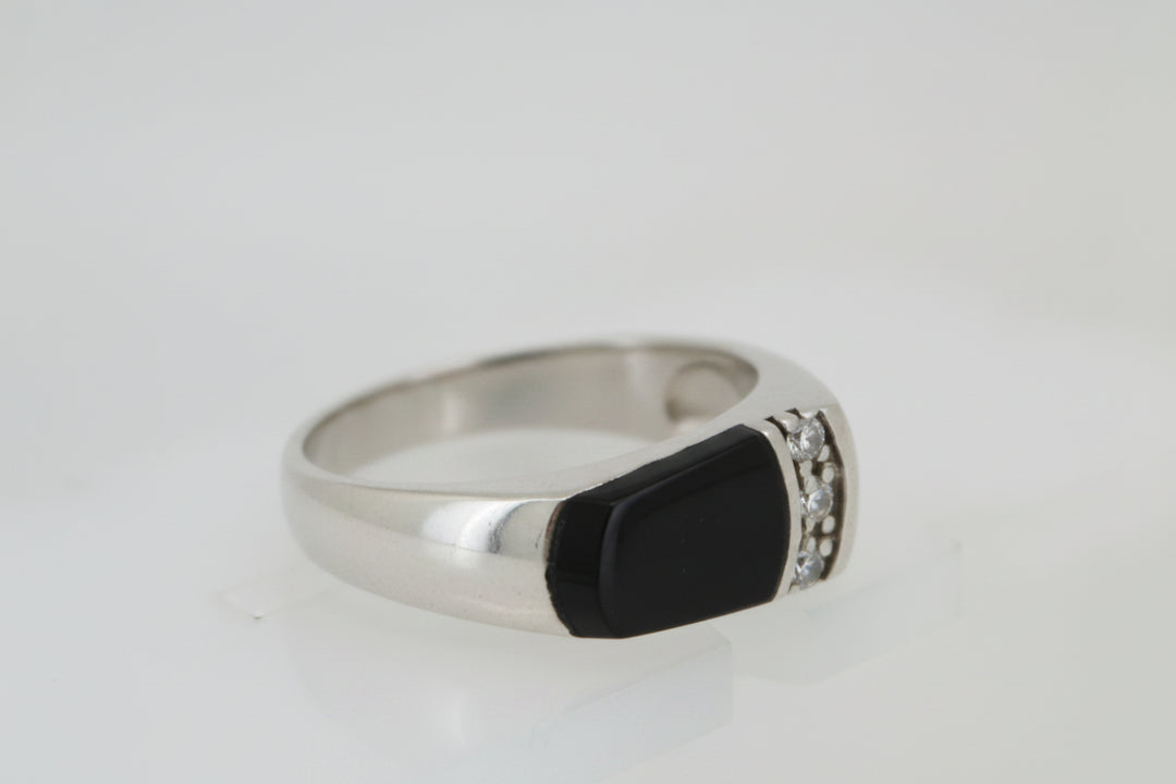 925 SILVER MENS CZ RING