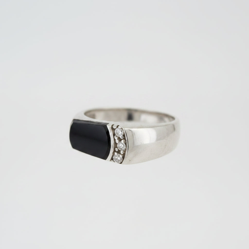 925 SILVER MENS CZ RING