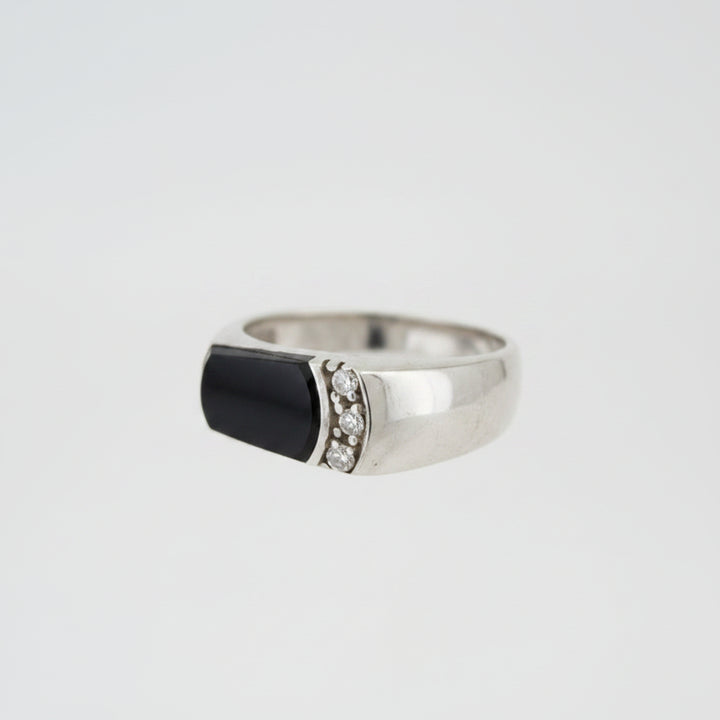 925 SILVER MENS CZ RING