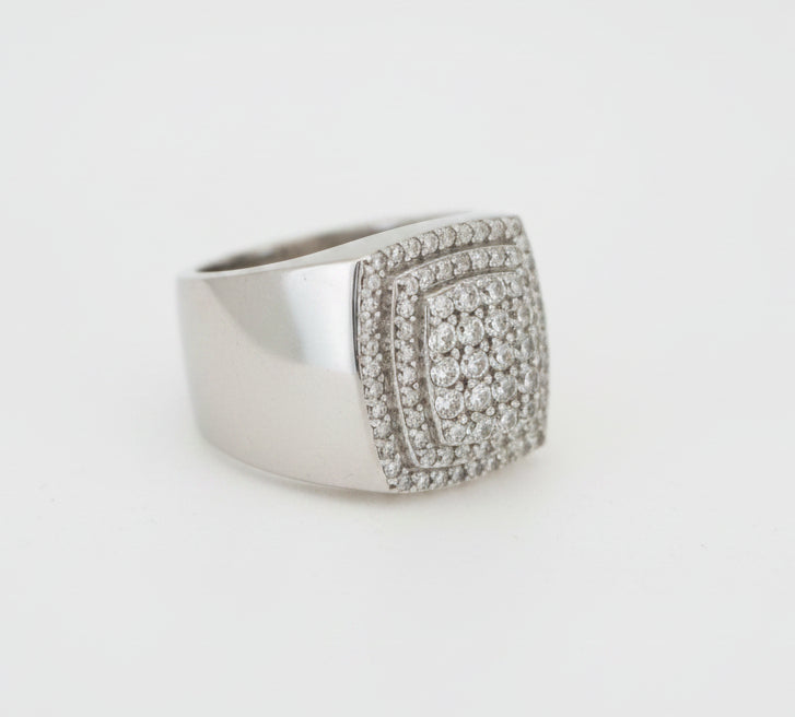 925 SILVER MENS CZ RING