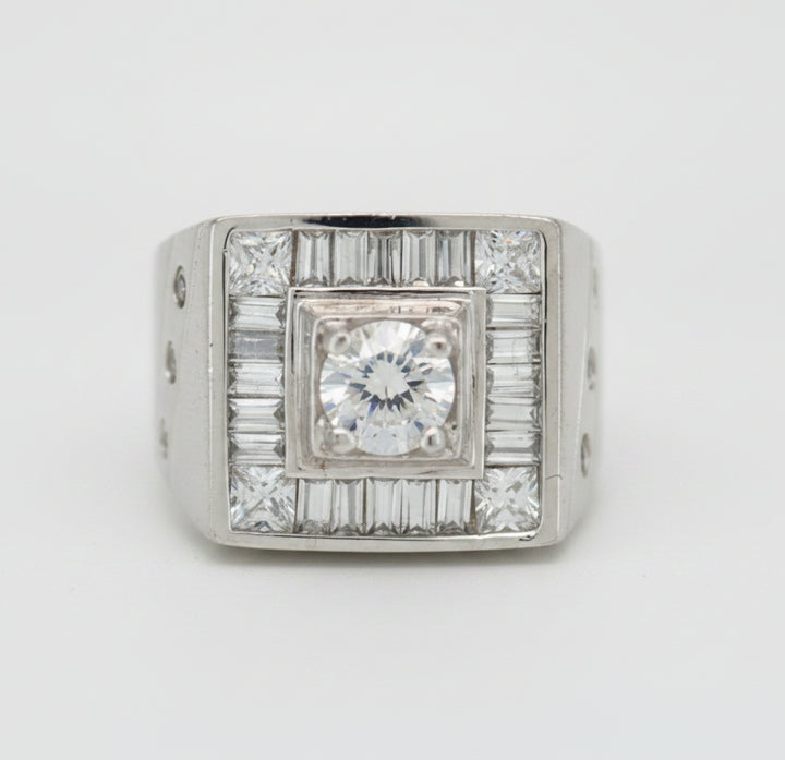 925 SILVER MENS CZ RING