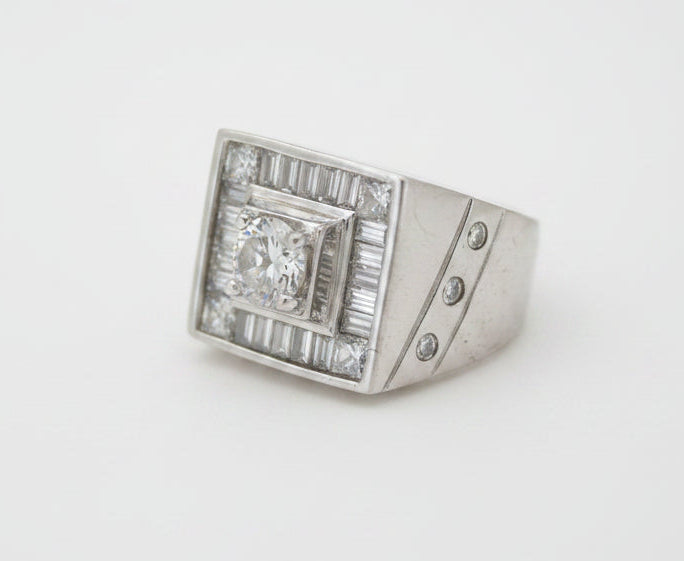 925 SILVER MENS CZ RING