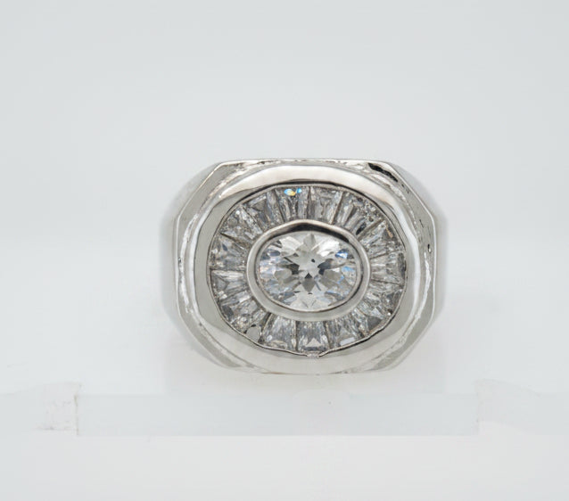 925 SILVER MENS CZ RING