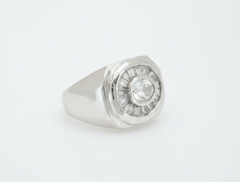 925 SILVER MENS CZ RING