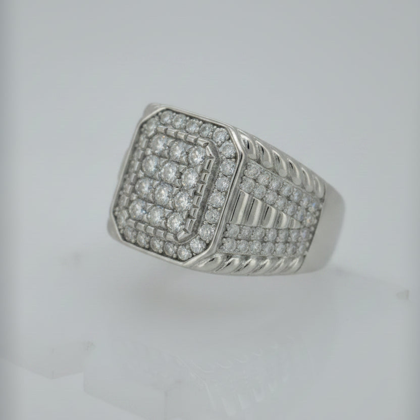 925 SILVER MOISSANITE  1.65CTW RING