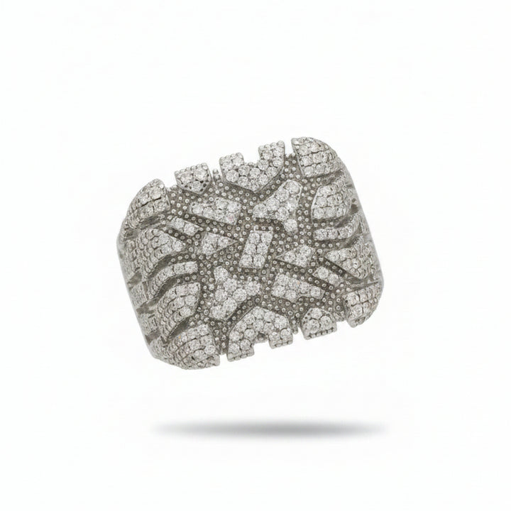 925 SILVER NUGGET DESIGN MOISSANITE 1.70CTW RING