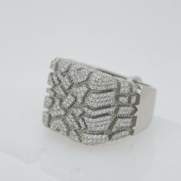 925 SILVER NUGGET DESIGN MOISSANITE 1.70CTW RING