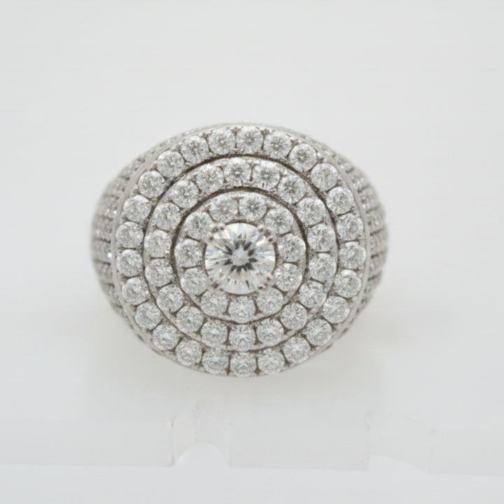 925 SILVER MOISSANITE 4.84CTW RING