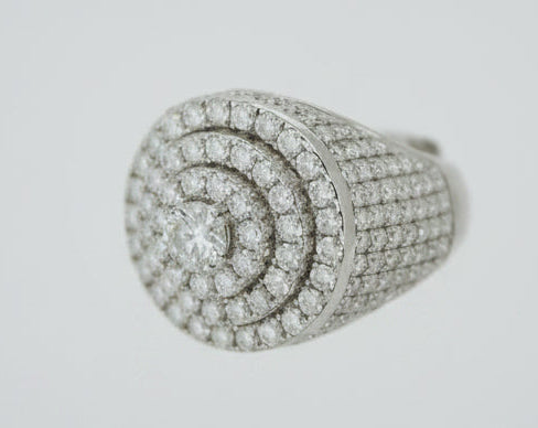 925 SILVER MOISSANITE 4.84CTW RING