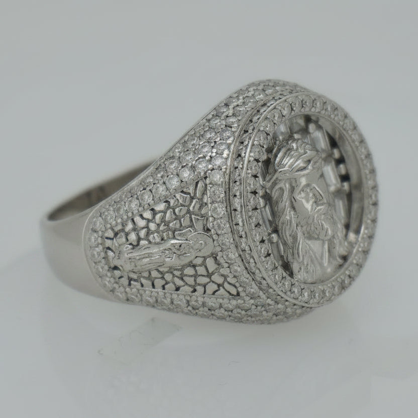 925 SILVER MOISSANITE 3.68CTW RING