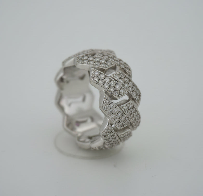 925 SILVER MOISSANITE 3.40CTW RING