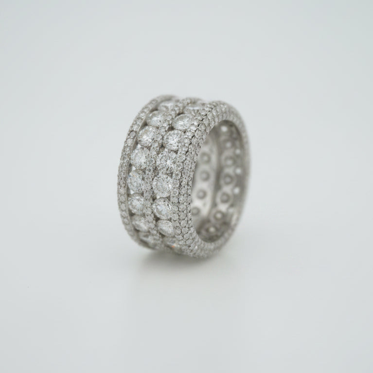 925 SILVER MOISSANITE 9.88CTW RING