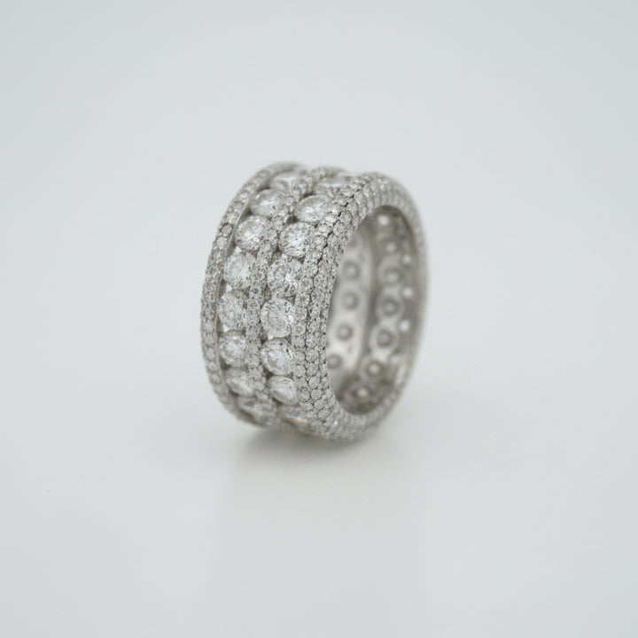 925 SILVER MOISSANITE 9.88CTW RING