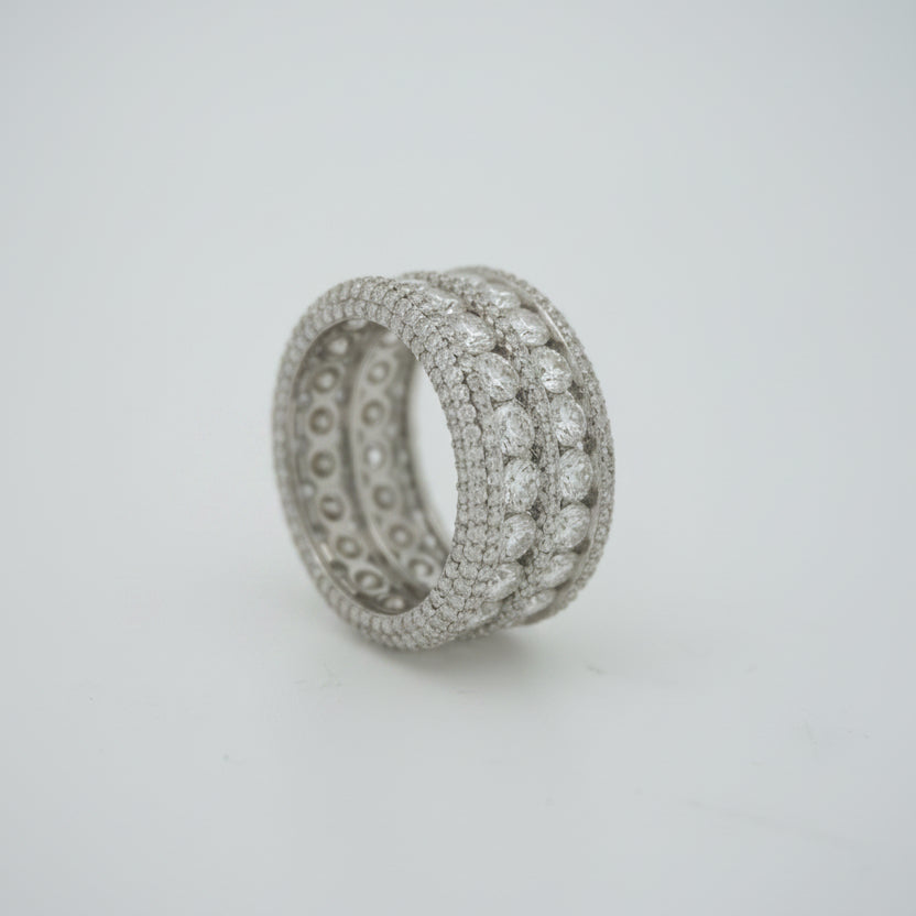 925 SILVER MOISSANITE 9.88CTW RING
