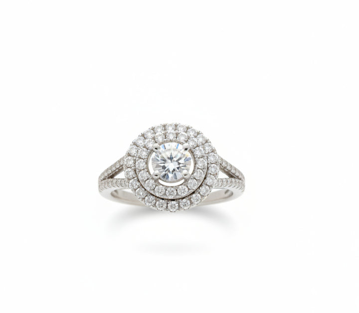 925 SILVER MOISSANITE 1.30CTW RING