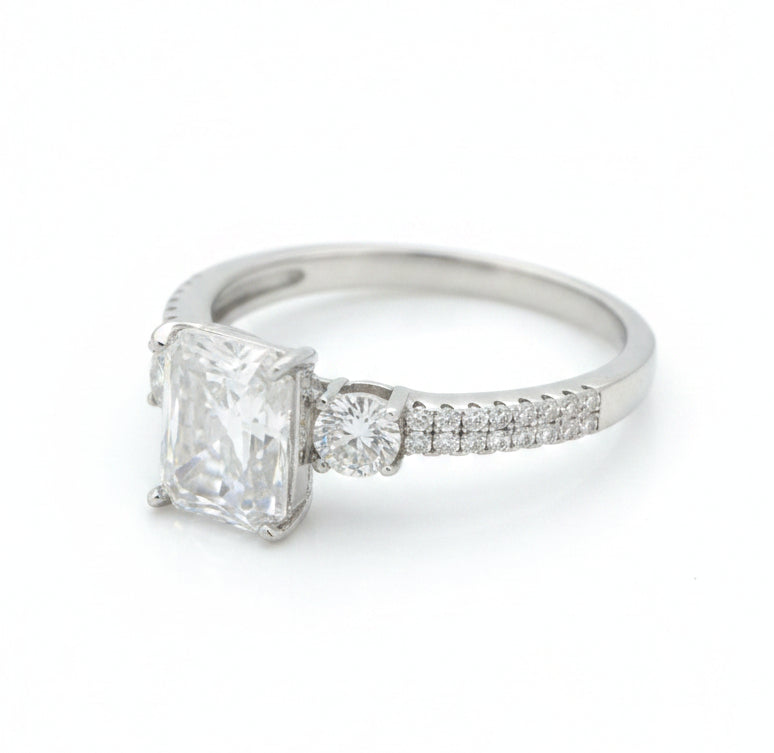 925 SILVER MOISSANITE 2.50CTW RING