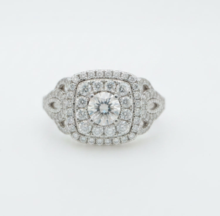 925 SILVER MOISSANITE 1.77 CTW RING
