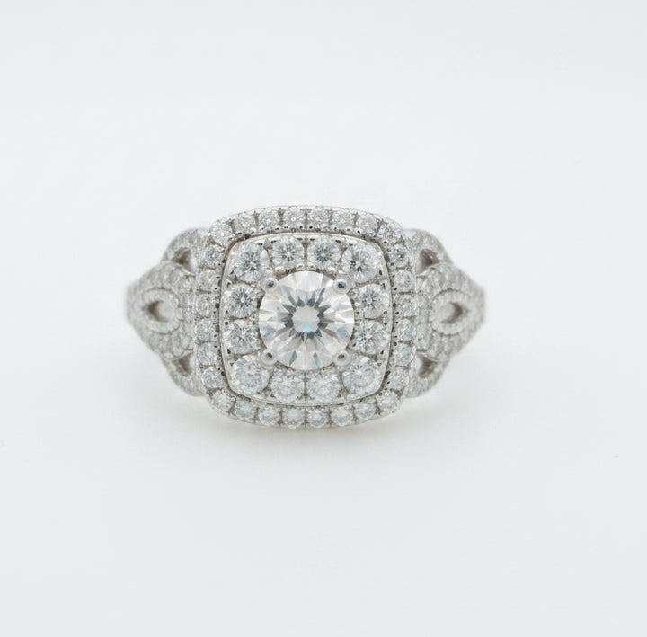 925 SILVER MOISSANITE 1.77 CTW RING
