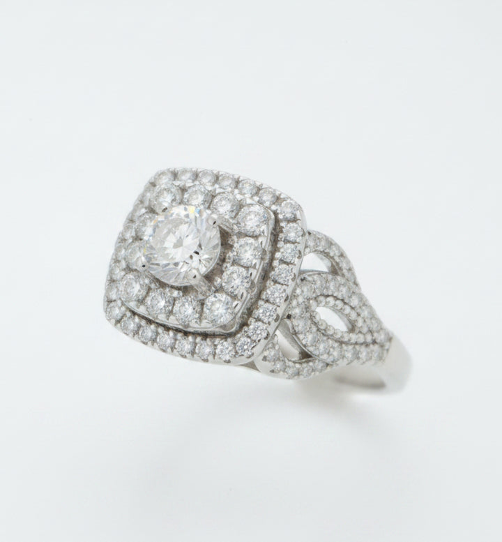 925 SILVER MOISSANITE 1.77 CTW RING