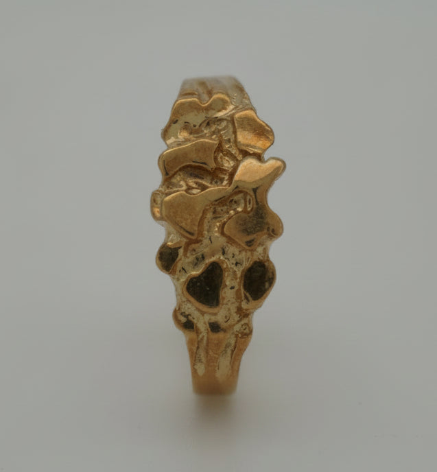 10K SQUARE NUGGET RING