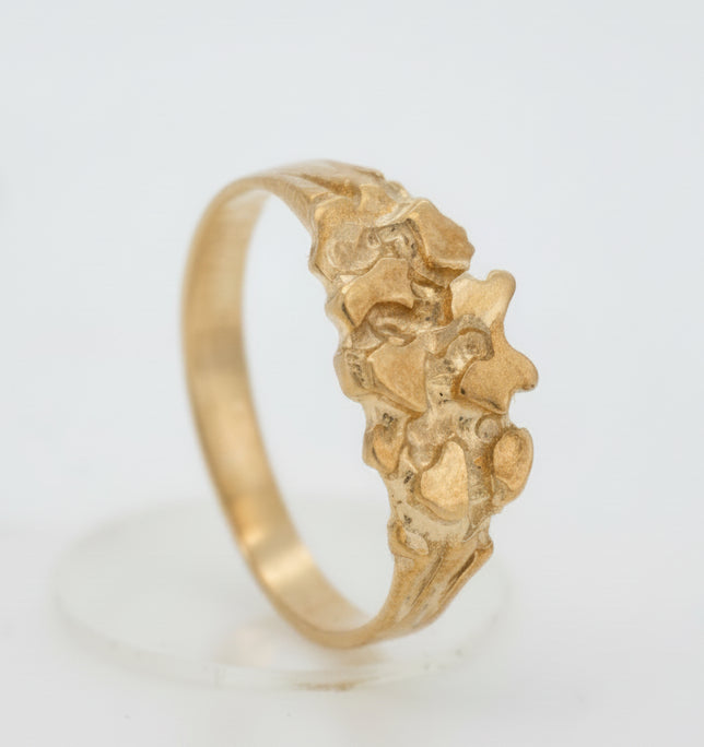 10K SQUARE NUGGET RING