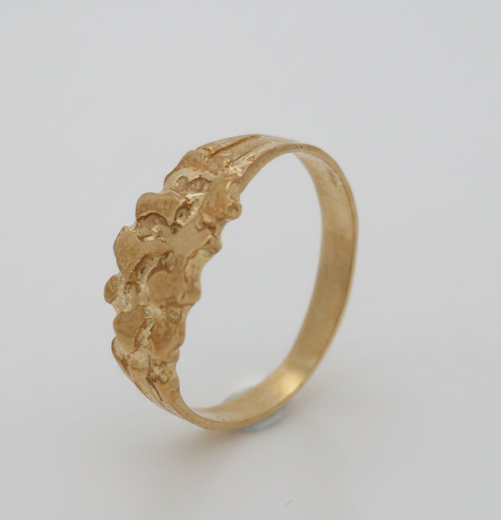 10K SQUARE NUGGET RING