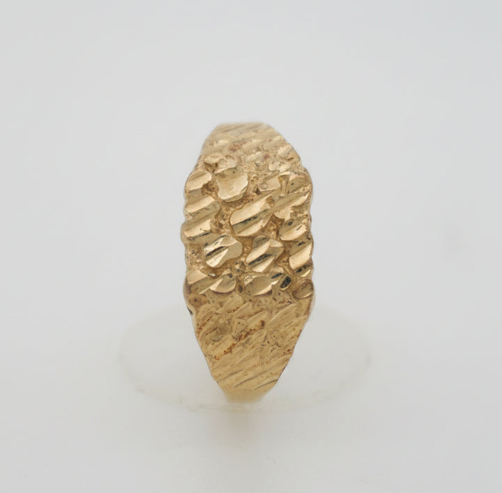 10K SQUARE NUGGET RING