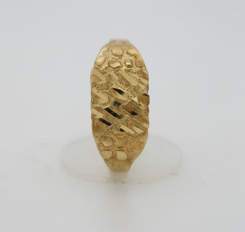 10K SQUARE NUGGET RING