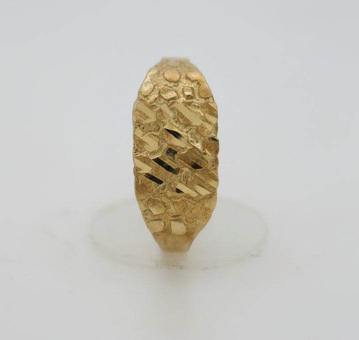 10K SQUARE NUGGET RING
