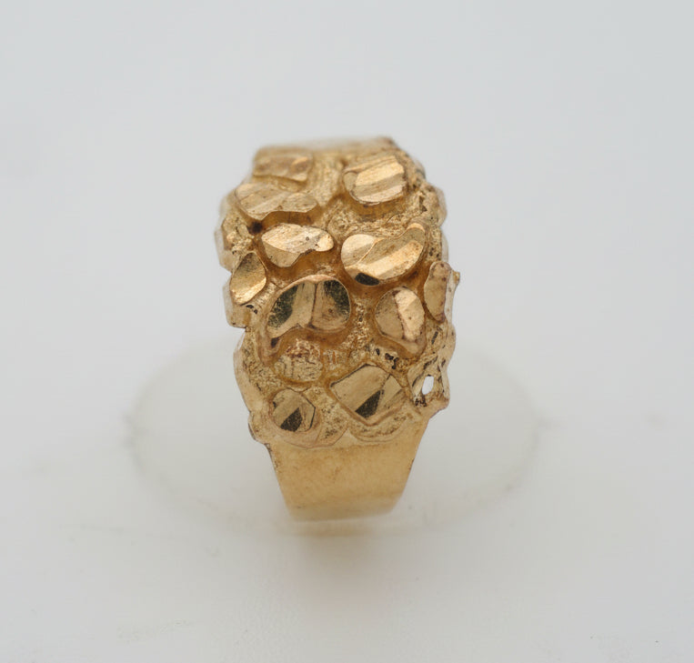 10K SQUARE NUGGET RING
