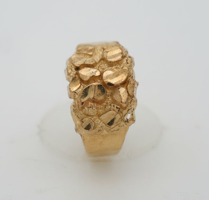 10K SQUARE NUGGET RING