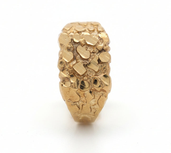 10K SQUARE NUGGET RING