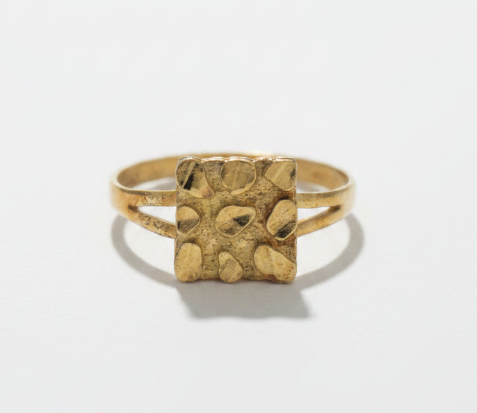 10K  NUGGET RING