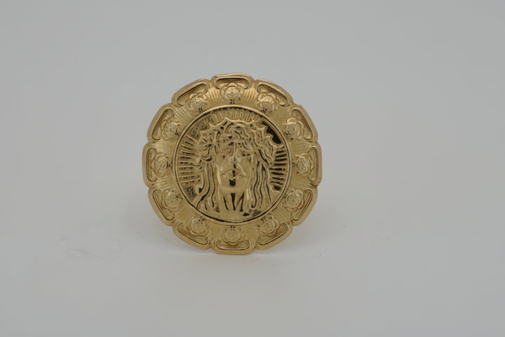 10K JESUS FACE RING